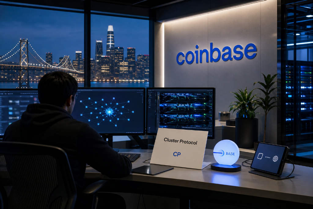 Coinbase adds Cluster Protocol to roadmap as CP pitch ties AI agents to Base