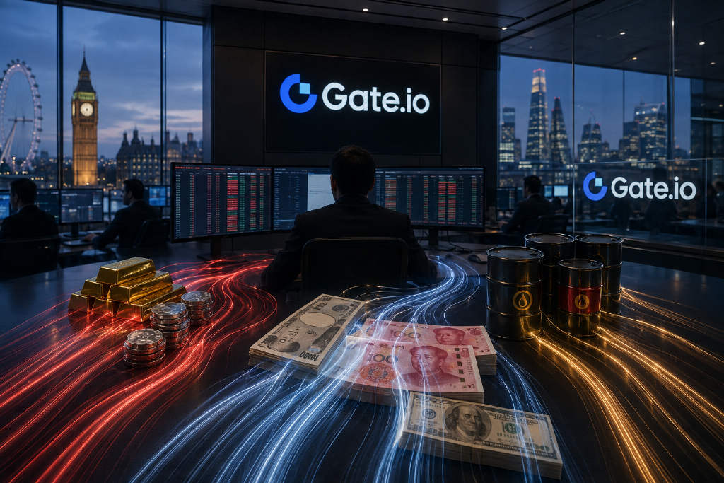 Gate数据:贵金属与原油下跌,美元兑人民币及日元走弱