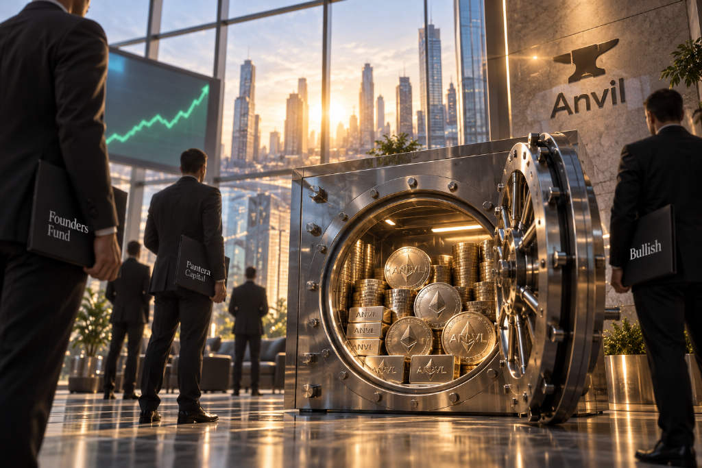 Founders Fund领投500万美元买入Anvil代币,ANVL 24小时涨超97%