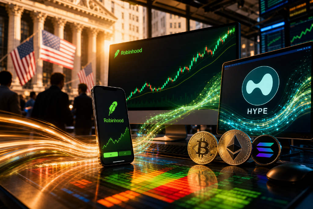 HYPE再创新高,HOOD涨超11%突破106美元,币股与加密资产同步走强