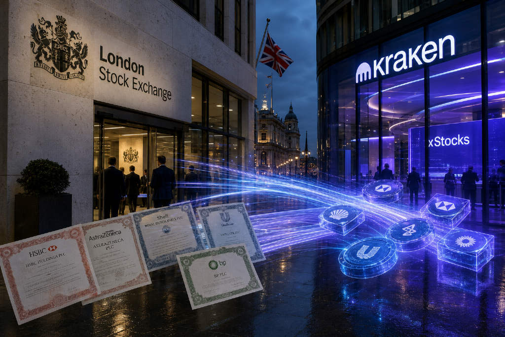 伦敦证交所与Kraken母公司合作推动英国主要股票上链