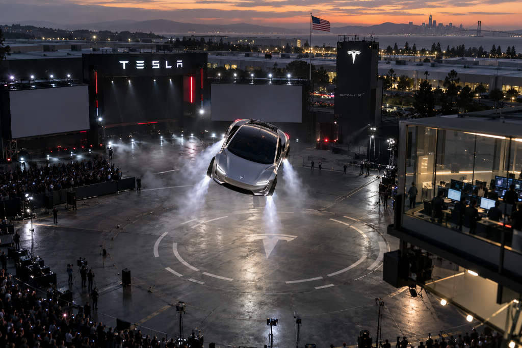 特斯拉夜盘涨超 2%,Roadster 发布会演示短时离地
