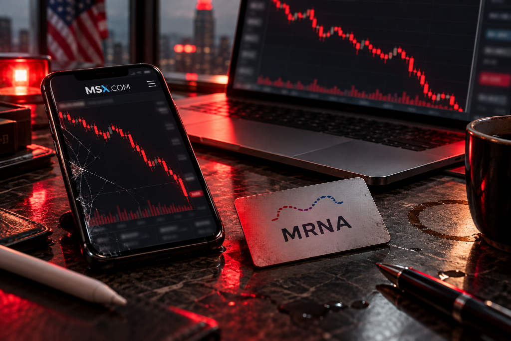 MRNA falls 24.6% over 24 hours, trades at 187.71 USDT