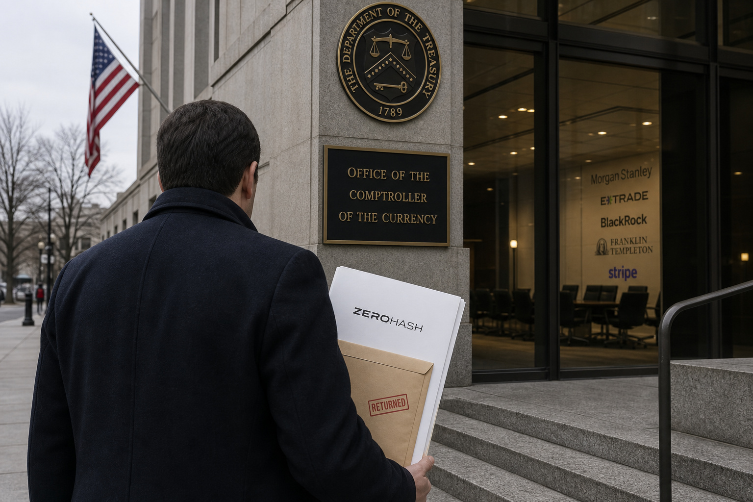 Zerohash's US Trust Bank Charter Application Returned by OCC, Refiling Planned This Month
