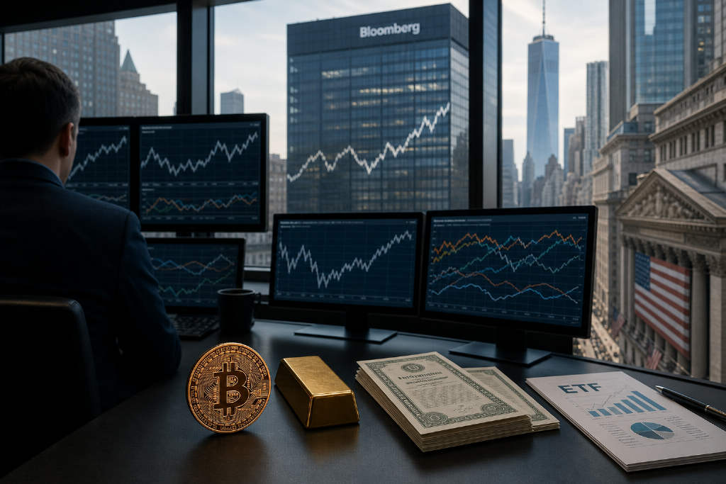 比特币与美股相关性低于黄金及美债,彭博分析师称数据值得关注