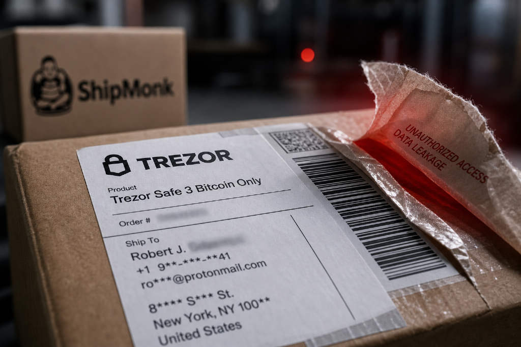 Trezor披露1.37万名用户资料泄露,物流标签再引隐私风险争议