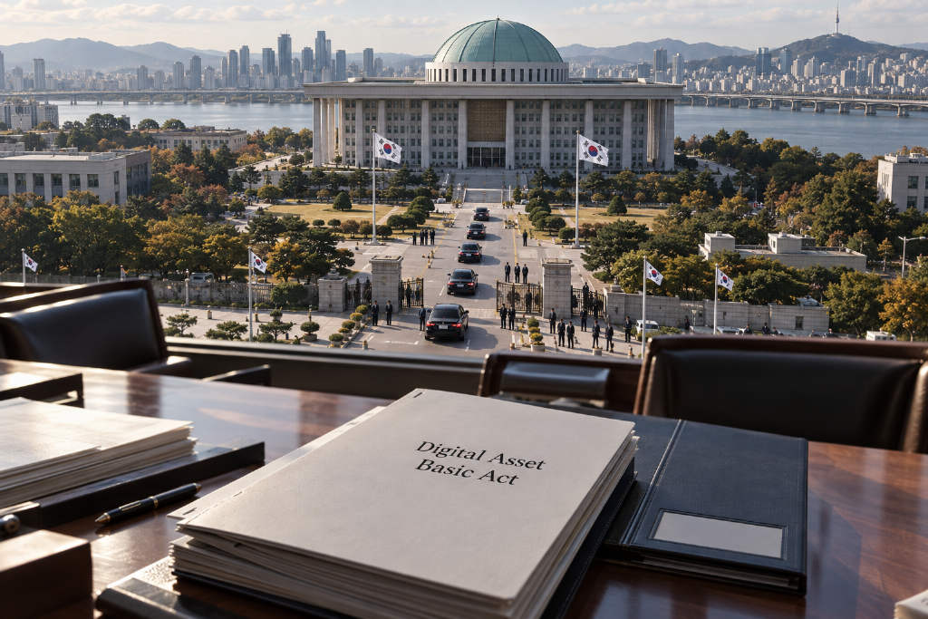 韩国数字资产基本法赶月末窗口,立法进度或推迟至明年上半年