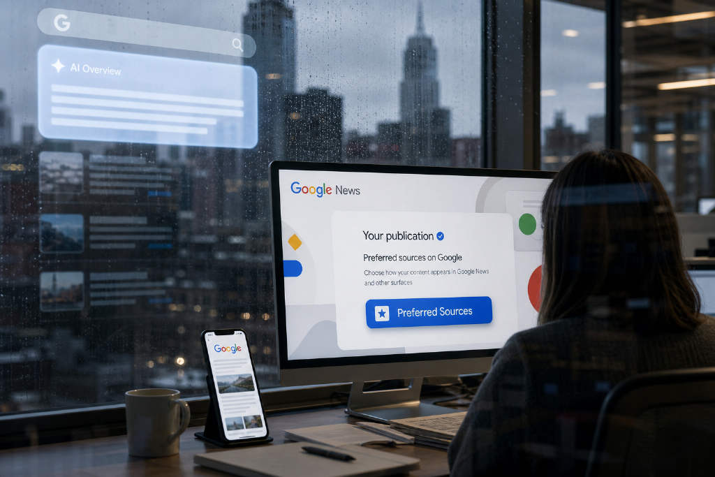 Google推偏好来源按钮,难补AI摘要带来的搜索流量下滑