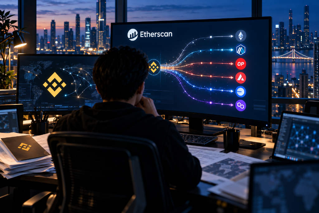 Etherscan上线币安被盗相关资金流向页，覆盖6条链