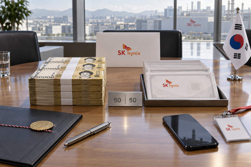 SK海力士通过新分红方案:奖金现金与股票各占一半