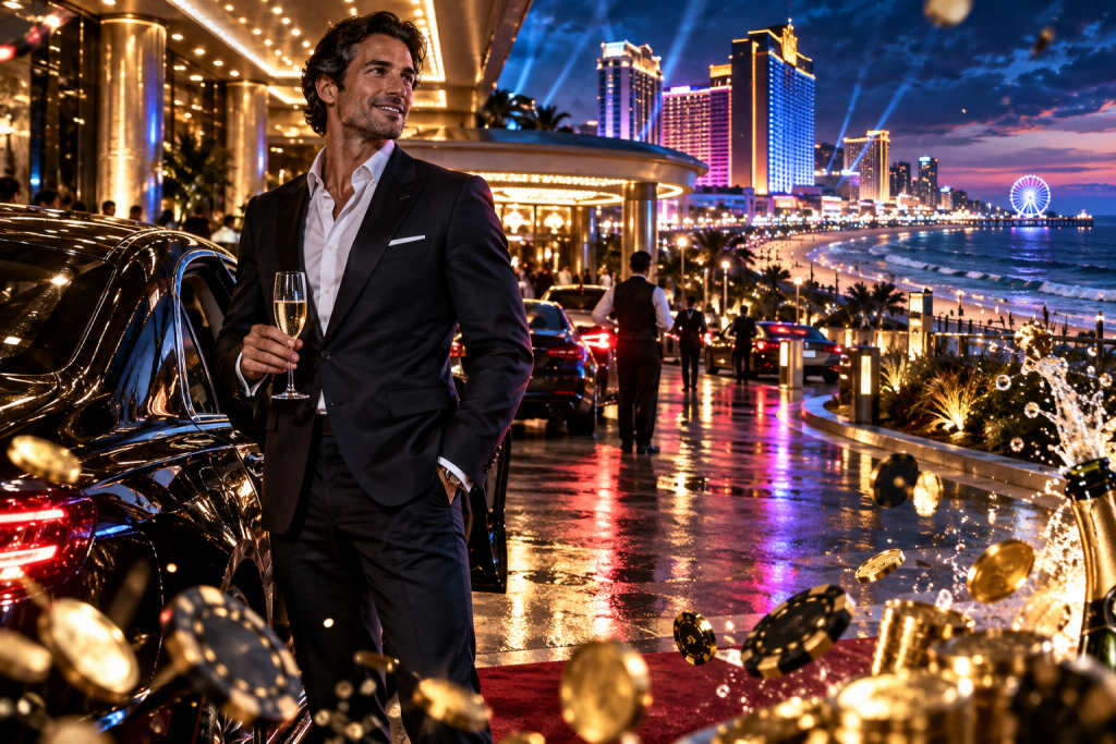 Ocean Casino parking cost: location and straight-line distance context