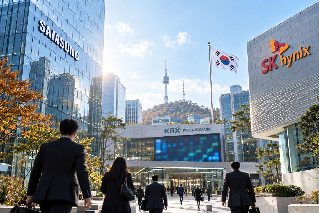 韩国 KOSPI 指数高开 1.74%,SK 海力士与三星电子涨超 2%