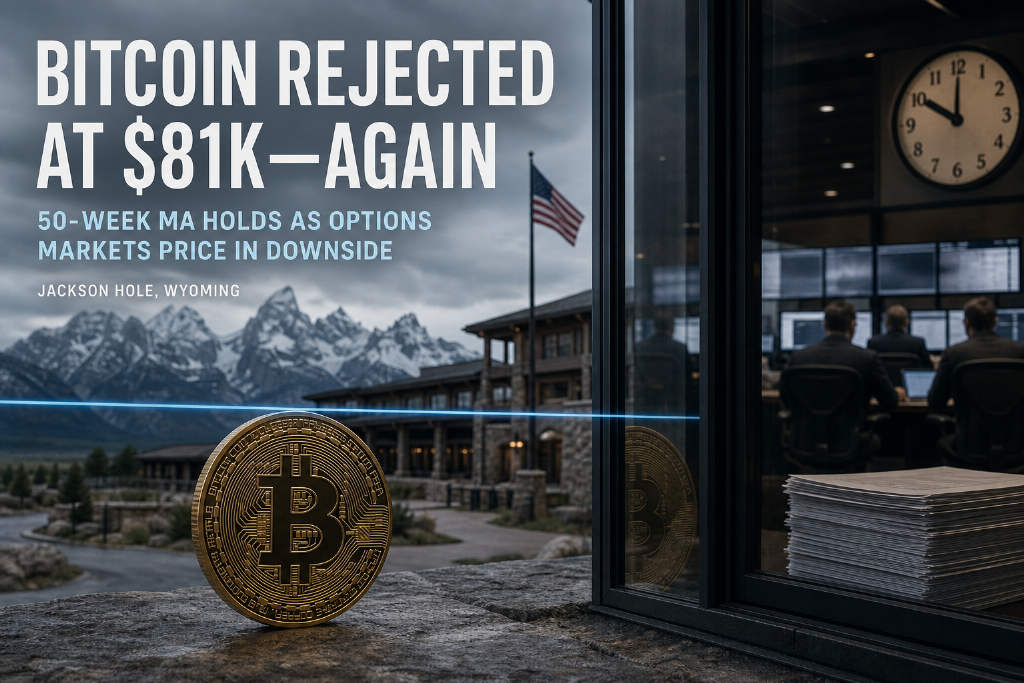 BTC两探50周均线回落,8.2万美元关口与期权到期成短线焦点