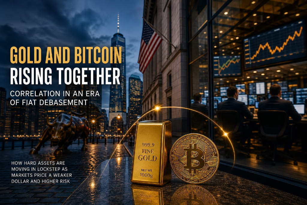 Bitcoin-Gold 90-Day Correlation Hits Record High as 30-Day Reading Reaches 0.8