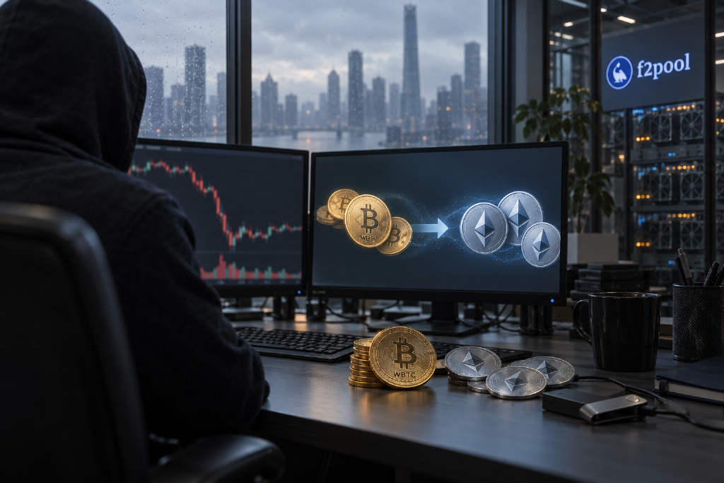 王纯地址卖出 235.5 枚 WBTC,换得 7848.5 枚 ETH