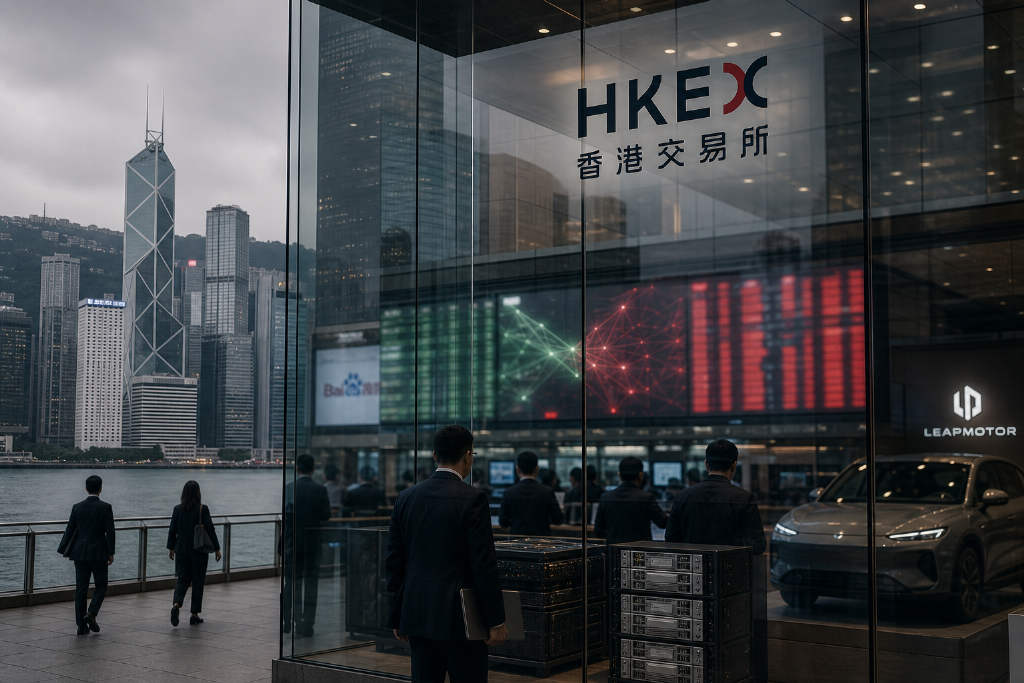 恒指收跌0.93%群核科技大涨31%AI概念股分化