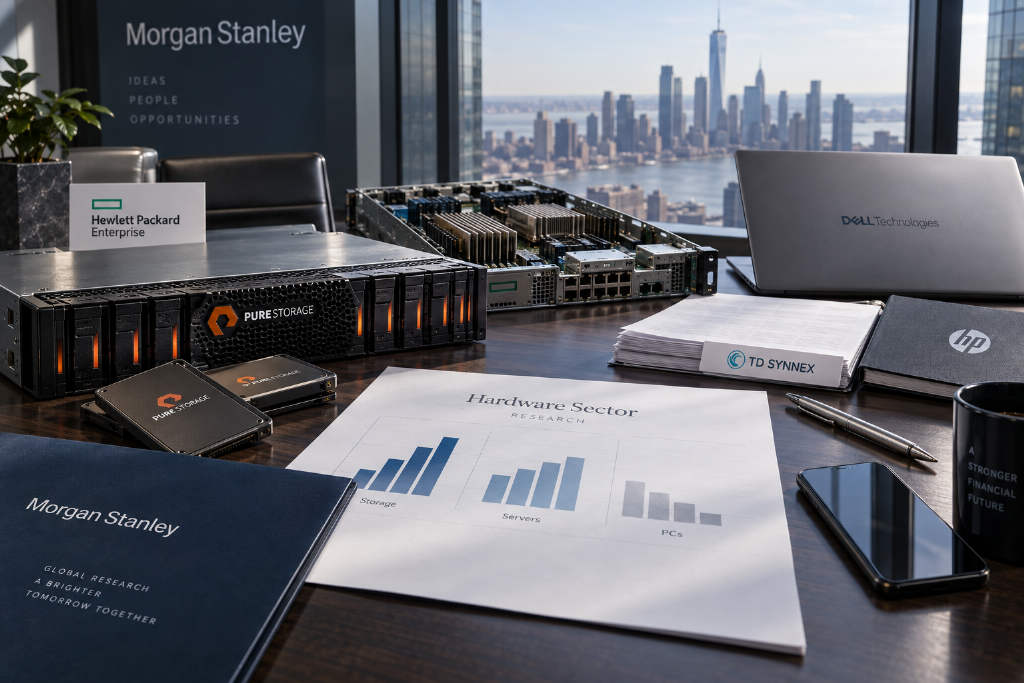 Morgan Stanley says enterprise hardware spending stayed strong in Q2, with storage still early in the cycle