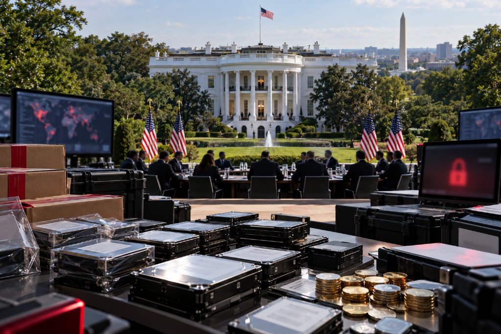 Trump avoids saying "crypto" at White House cybercrime roundtable as scrutiny over family ventures continues