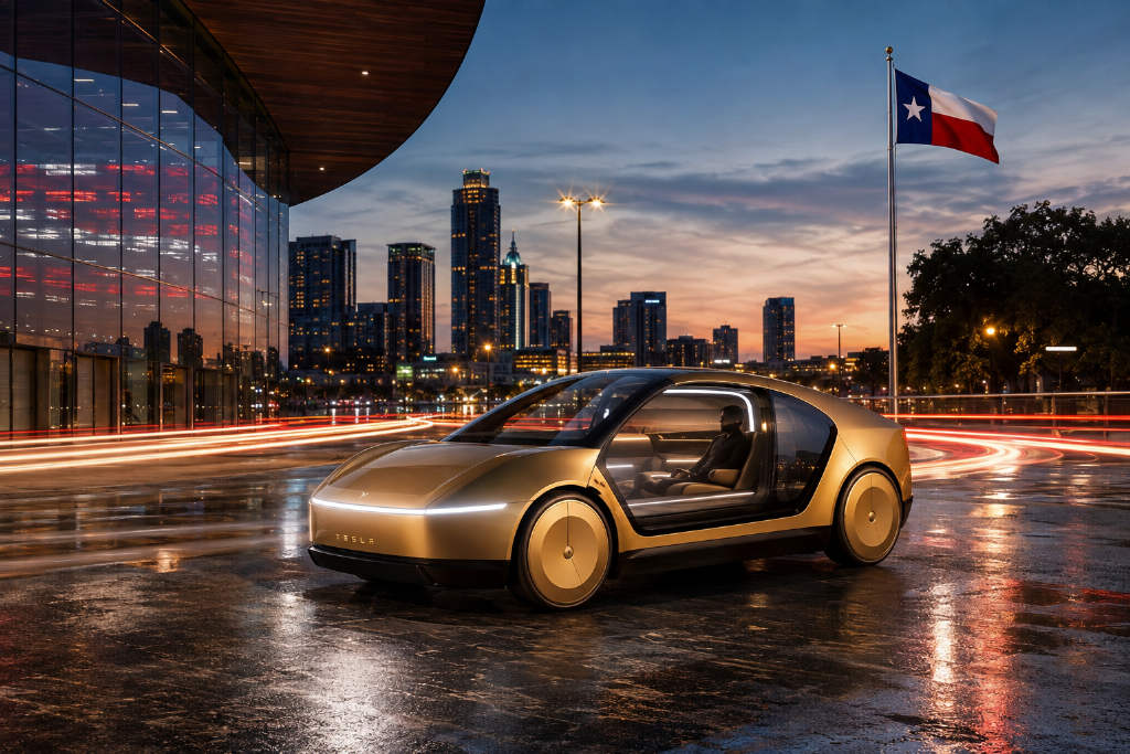 特斯拉在奥斯汀推出 Cybercab 无人出租车,TSLA 涨逾 5%
