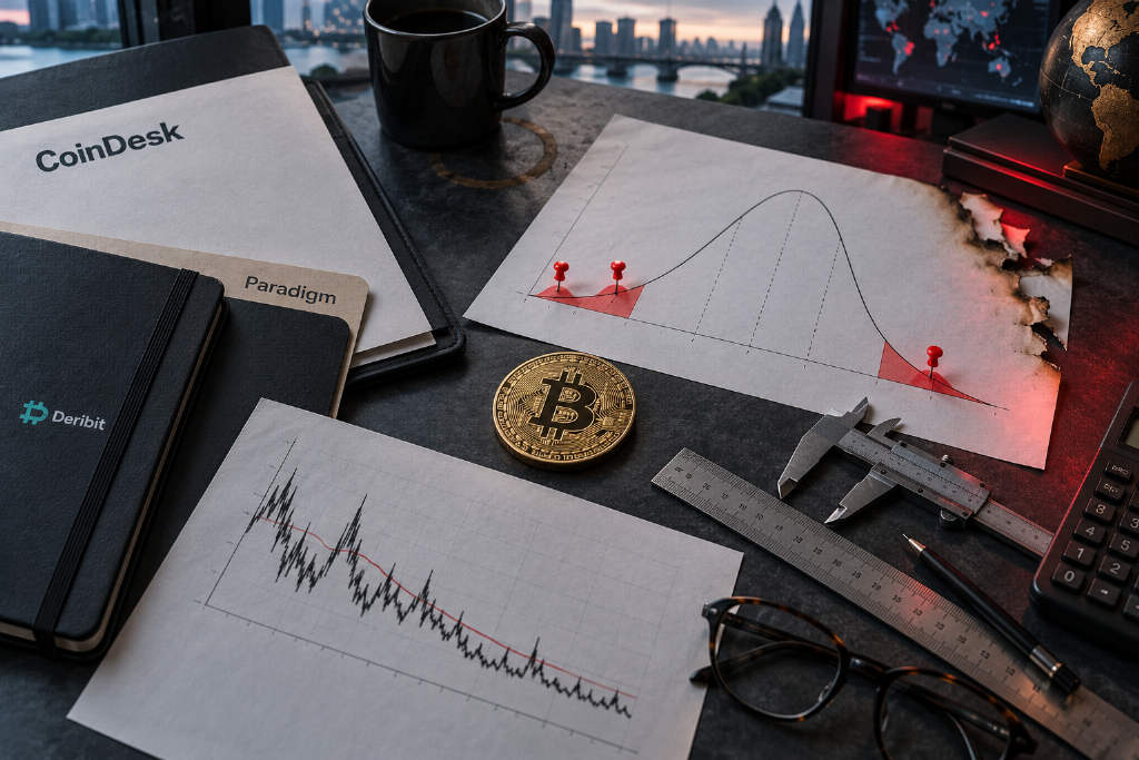 Bitcoin logs more 3-sigma days than 2018 even as volatility drops, raising questions for VaR models