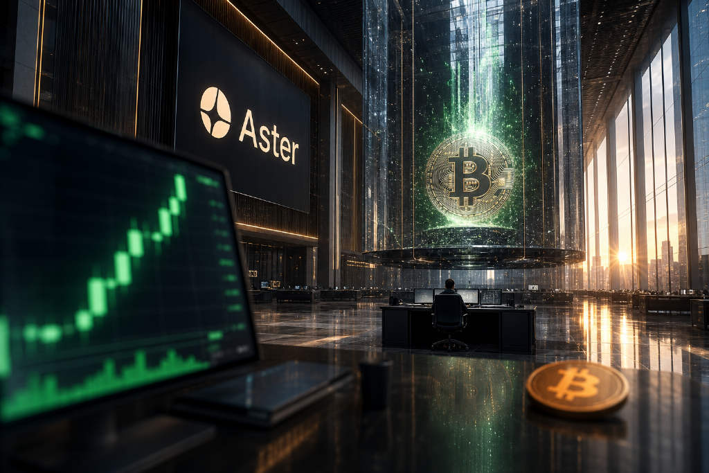 交易员在 Aster 以 50 倍杠杆做多 49 枚 BTC