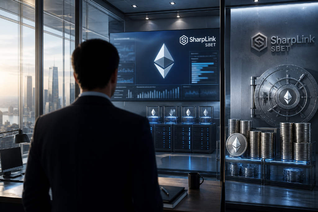 Sharplink SBET持有89.04万枚ETH,位列全球第二大ETH财库公司