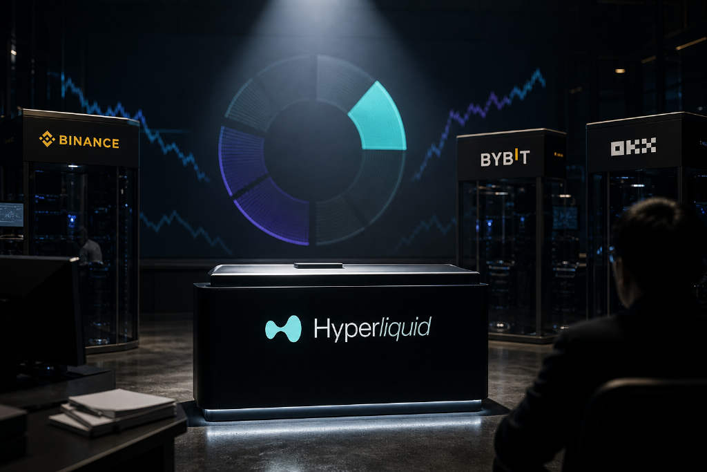 Hyperliquid 永续合约未平仓份额回升至 10%