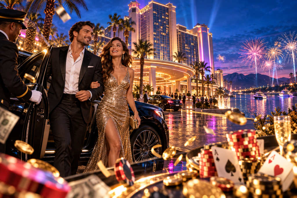Aquarius Casino Nevada: fixed location and documented straight-line distances