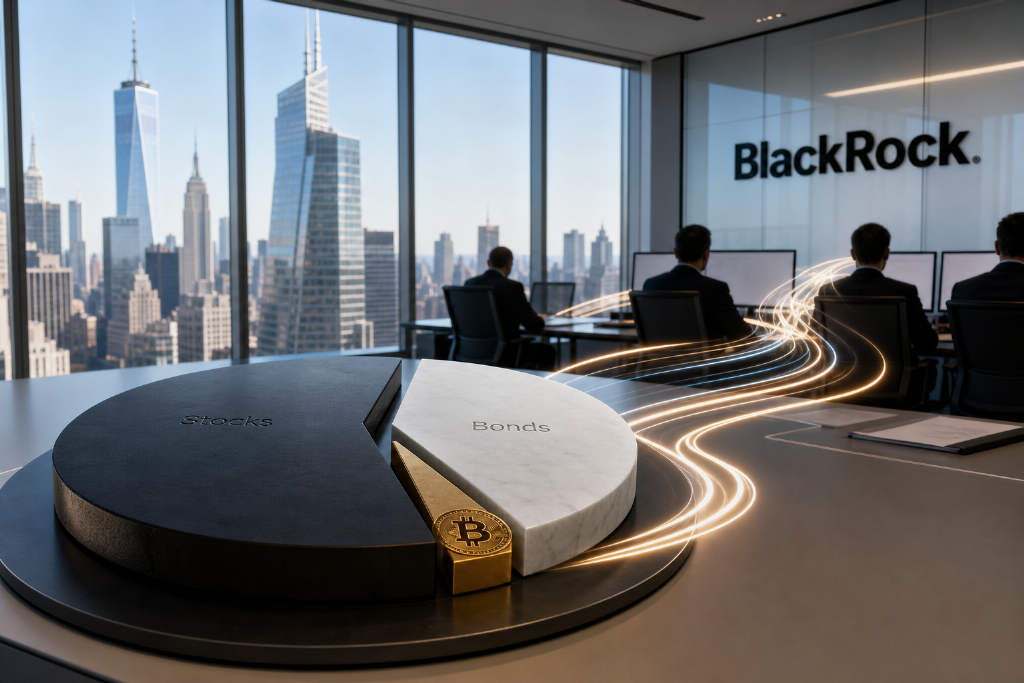 BlackRock:60/40 组合配 1%至 2% 比特币可提升回报表现