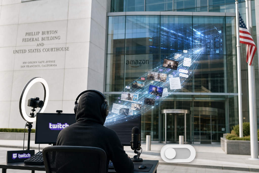 Twitch主播在美提起集体诉讼,指控Amazon默认抓取直播训练AI