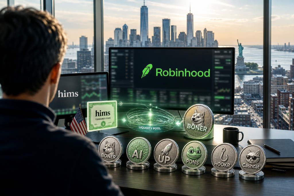 Robinhood’s On-Chain Ecosystem Draws Capital Into Meme Tokens and Stock-Paired Markets