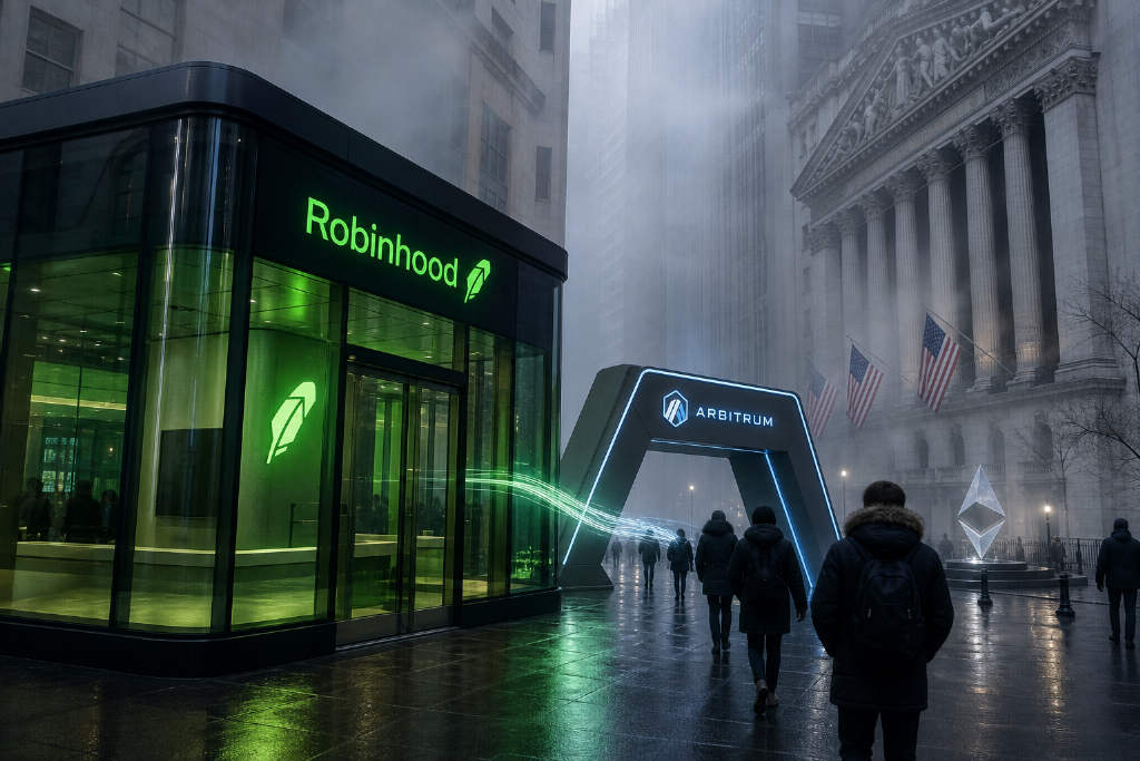 Robinhood Daily Fees Hit $2.13M, Arbitrum Takes 10% Cut