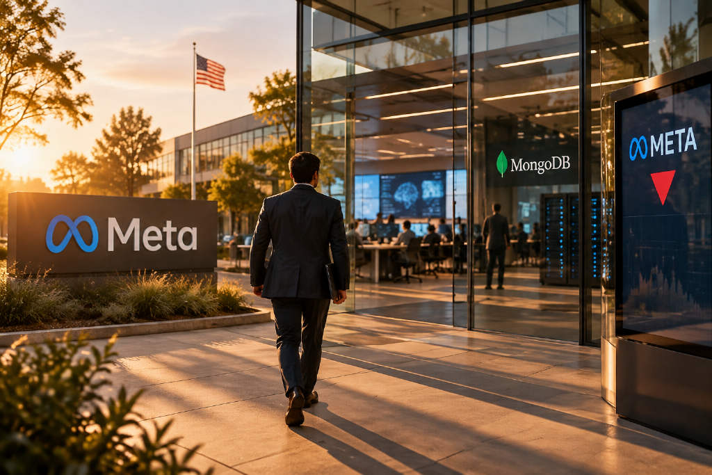 Meta设立企业AI部门并挖来前MongoDB CEO,股价收跌4.79%