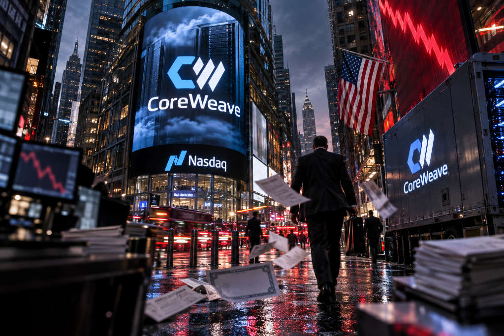 CoreWeave sheds $18 billion in value after Nasdaq 100 entry as insiders sell about $740 million