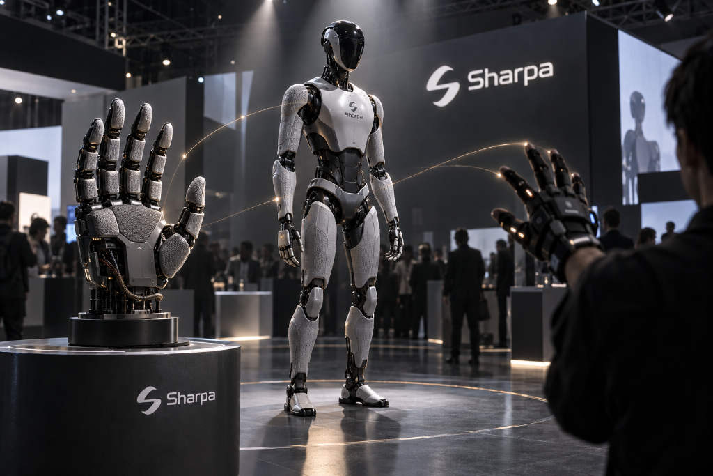 Sharpa 在 IROS 发布人形机器人 D01、灵巧手 W02 与数据手套 AE01