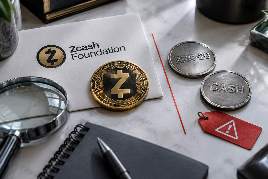 Zcash基金会称「ZRC-20」与CASH代币并非官方标准