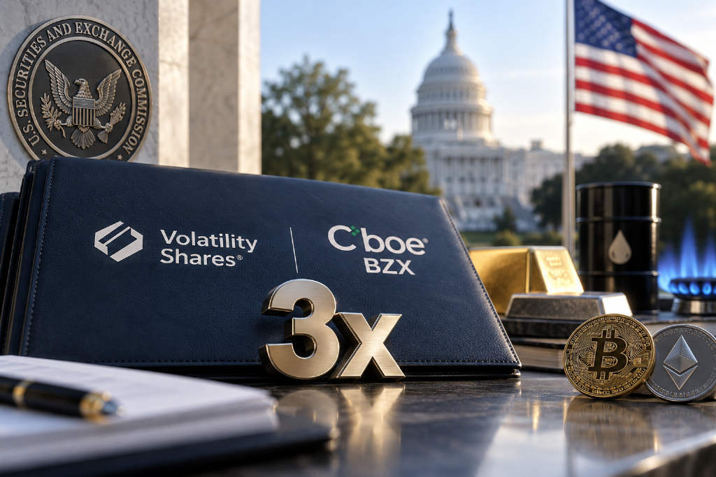SEC clears first 3x leveraged crypto ETFs tied to Bitcoin and Ether