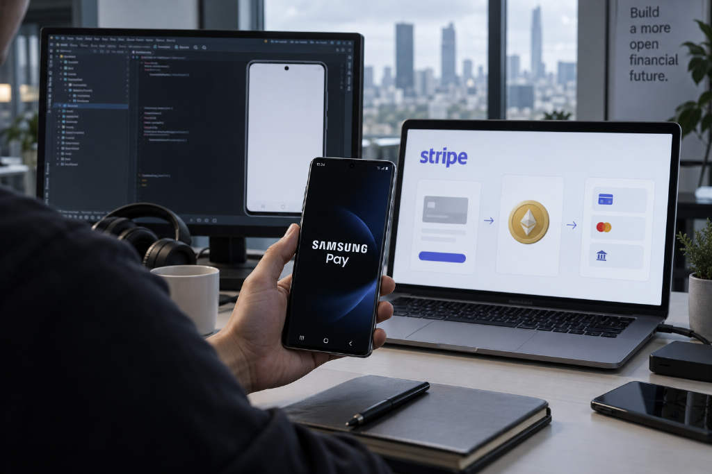 Stripe 为 Crypto Onramp 新增 Android 端 Samsung Pay 支持