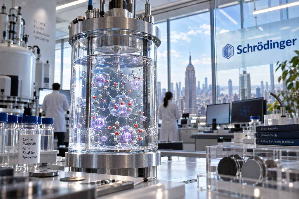 Schrödinger发布锂电研究:机器学习模拟揭示电解液原子机制