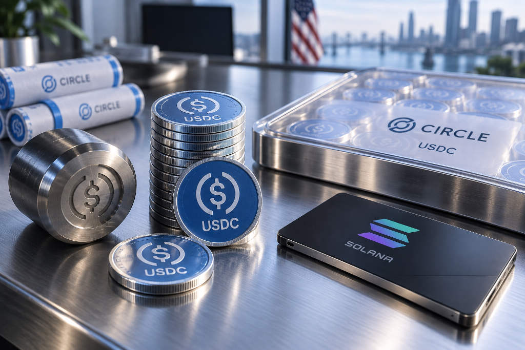 Circle于Solana网络新增铸造2.5亿枚USDC