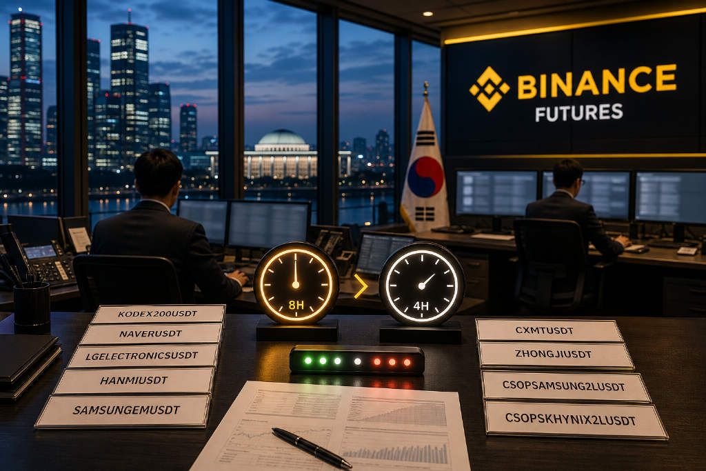 Binance 将调整 9 个 U 本位 TradFi 永续合约资金费率结算频率