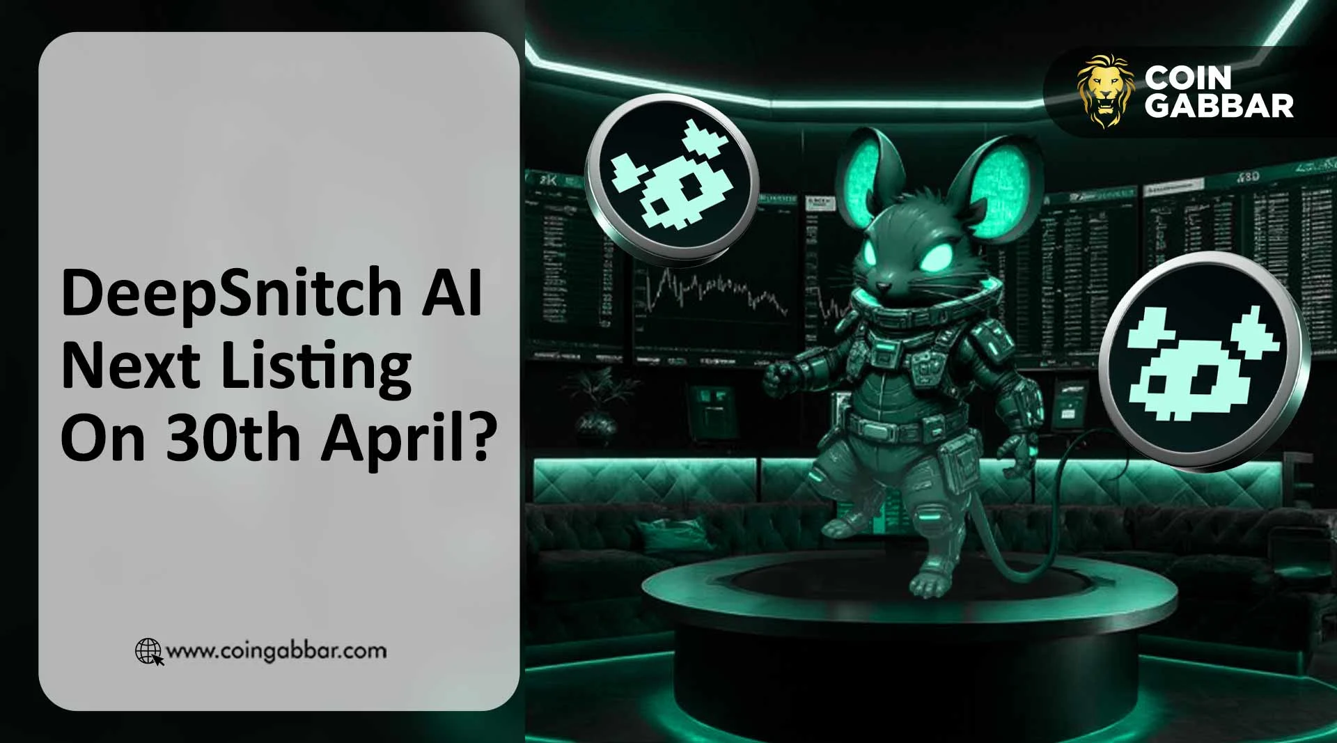 DeepSnitch AI Rumored for April 30 CEX Listing as DSNT Price Crashes 99%
