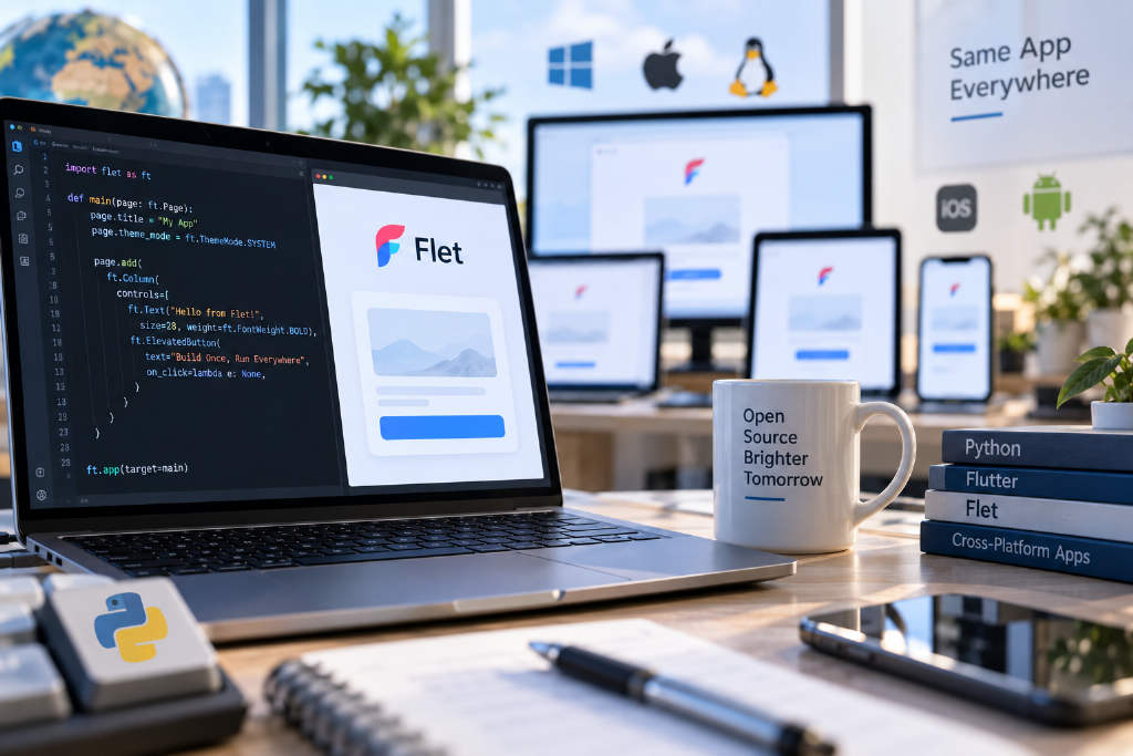 开源 Python 框架 Flet 发布 1.0 版本,支持多平台应用开发