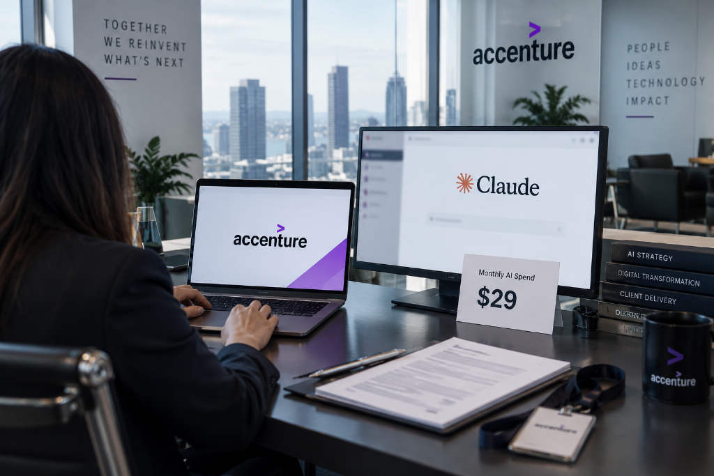 Accenture cuts Claude allowance to $29 a month per employee starting Oct. 1