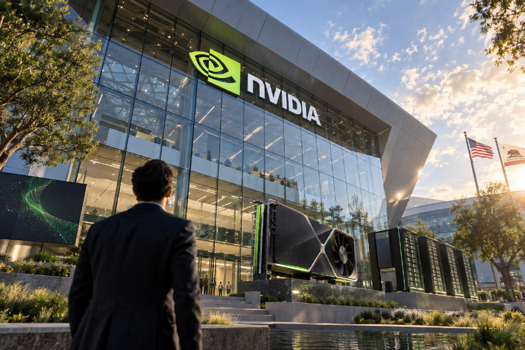 Nvidia hits fresh record as market value climbs to about $5.7 trillion