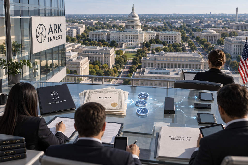 ARK 申请 SEC 批准风投基金代币化份额类别,可在 ATS 与白名单钱包间转让