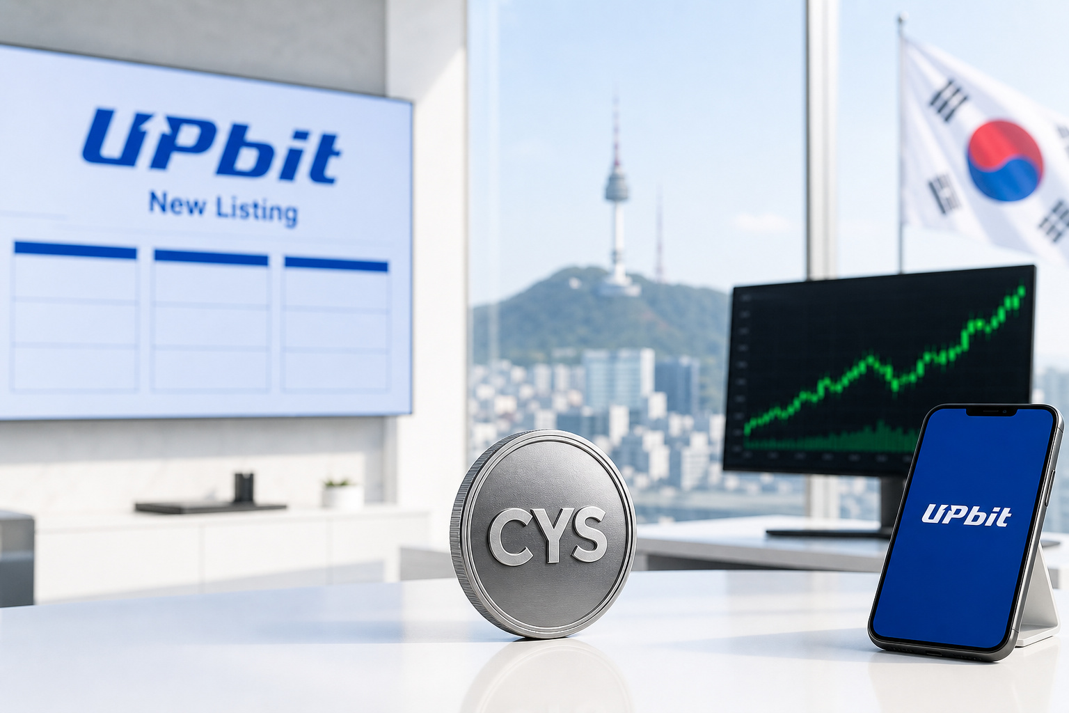 CYS 24小时涨38.51%触及1.34 USDT Upbit昨日上线交易对