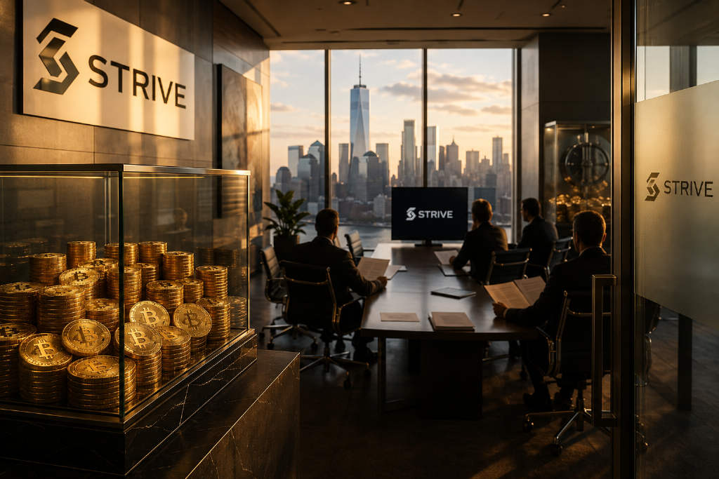 Strive CEO 称8月增持3156枚BTC,有望2026年底成为全球第二大上市比特币持有者