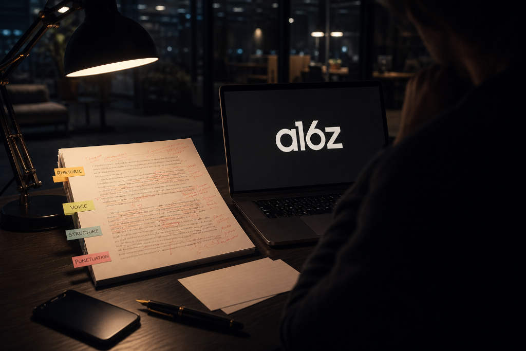 a16z:别再执着识别 AI 味,先看文字是否完成任务