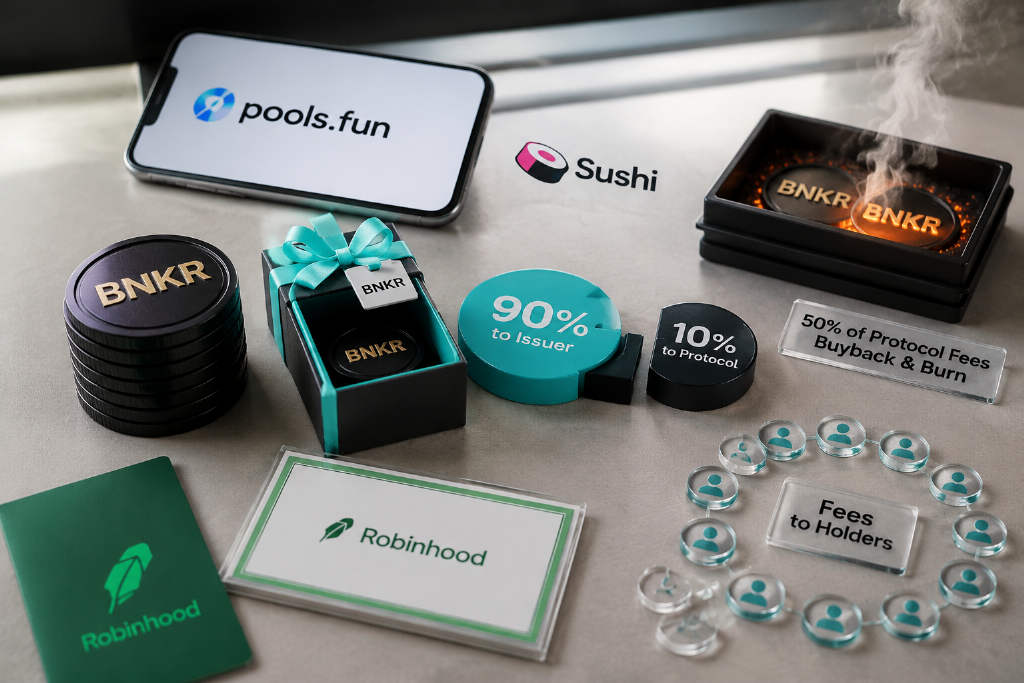 Pools.fun 调整新池手续费分成:90% 归发行方,协议份额一半用于回购销毁 BNKR